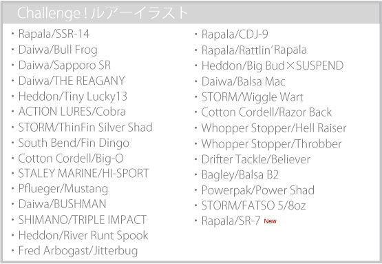 Challenge! ルアーイラスト